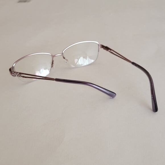 Marchon Eyeglass Frames Tres Jolie 171 601 Blush 54x16x135 Half Rim - Picture 14 of 15